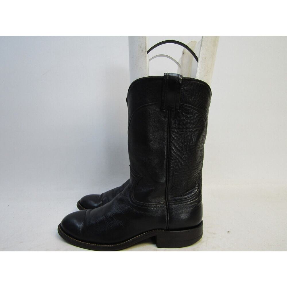 Hondo Womens Size 6 B Black Leather Cowboy Western Boots